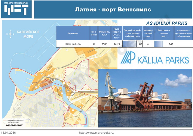 АО Калия паркс является одним из самых крупных терминалов по перегрузке минеральных удобрений в Европе
